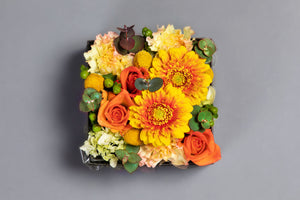 【Box Flower】  ORANGE YELLOW